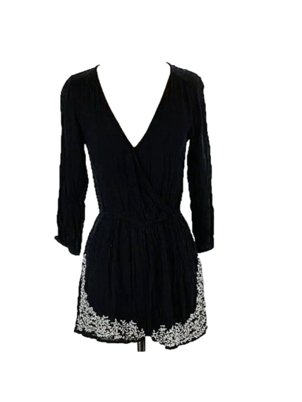 Aeropostale by Bethany Mota Black Embroidered Romper - Picture 3 of 14
